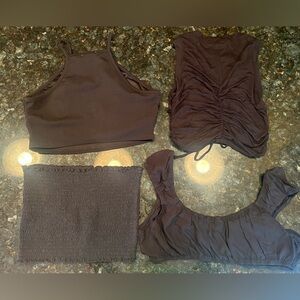 Black Juniors Medium Crop Top Lot